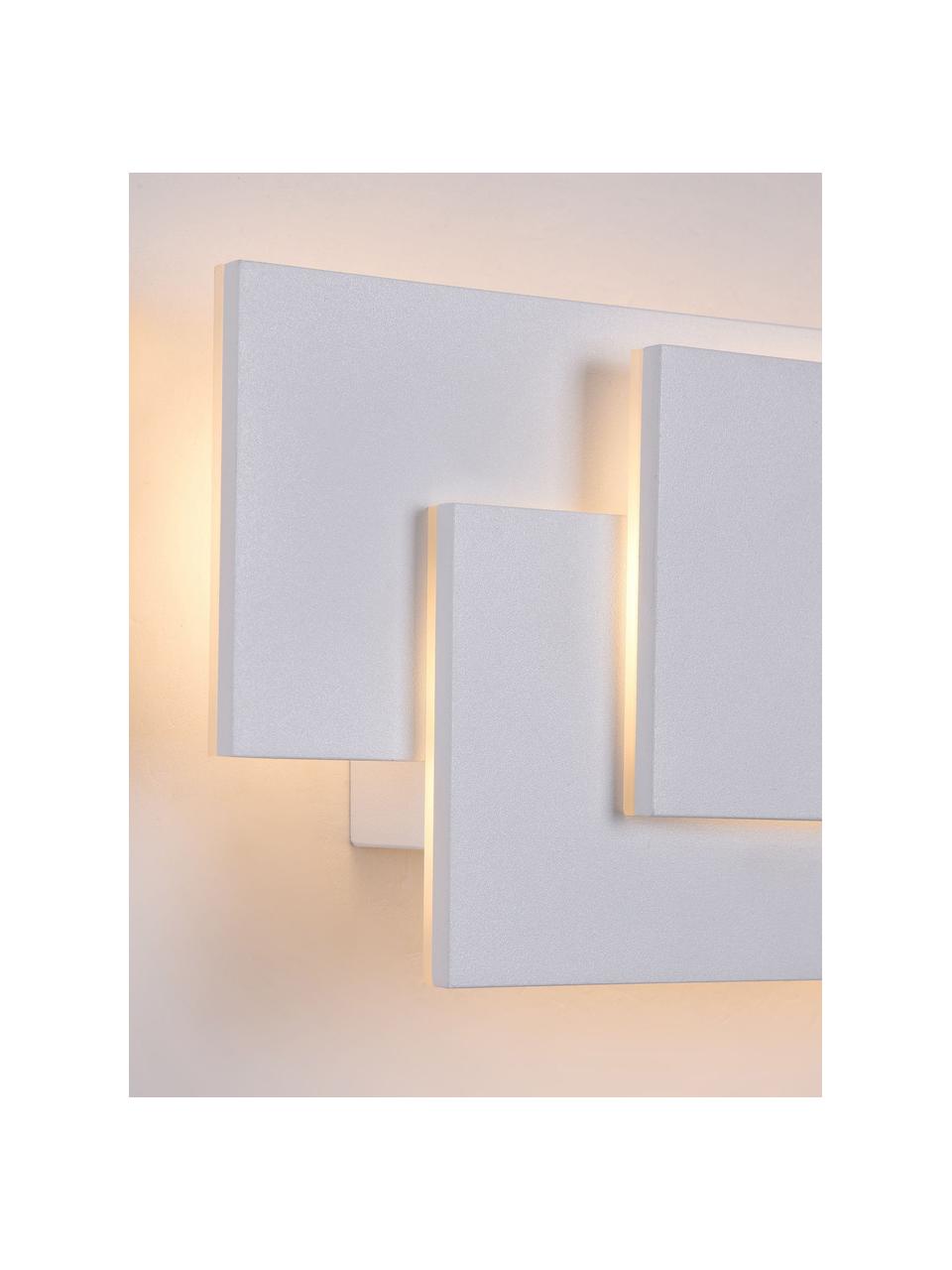 Aplique LED Trame, Anclaje: metal recubierto, Blanco Off White, An 26 x Al 12 cm