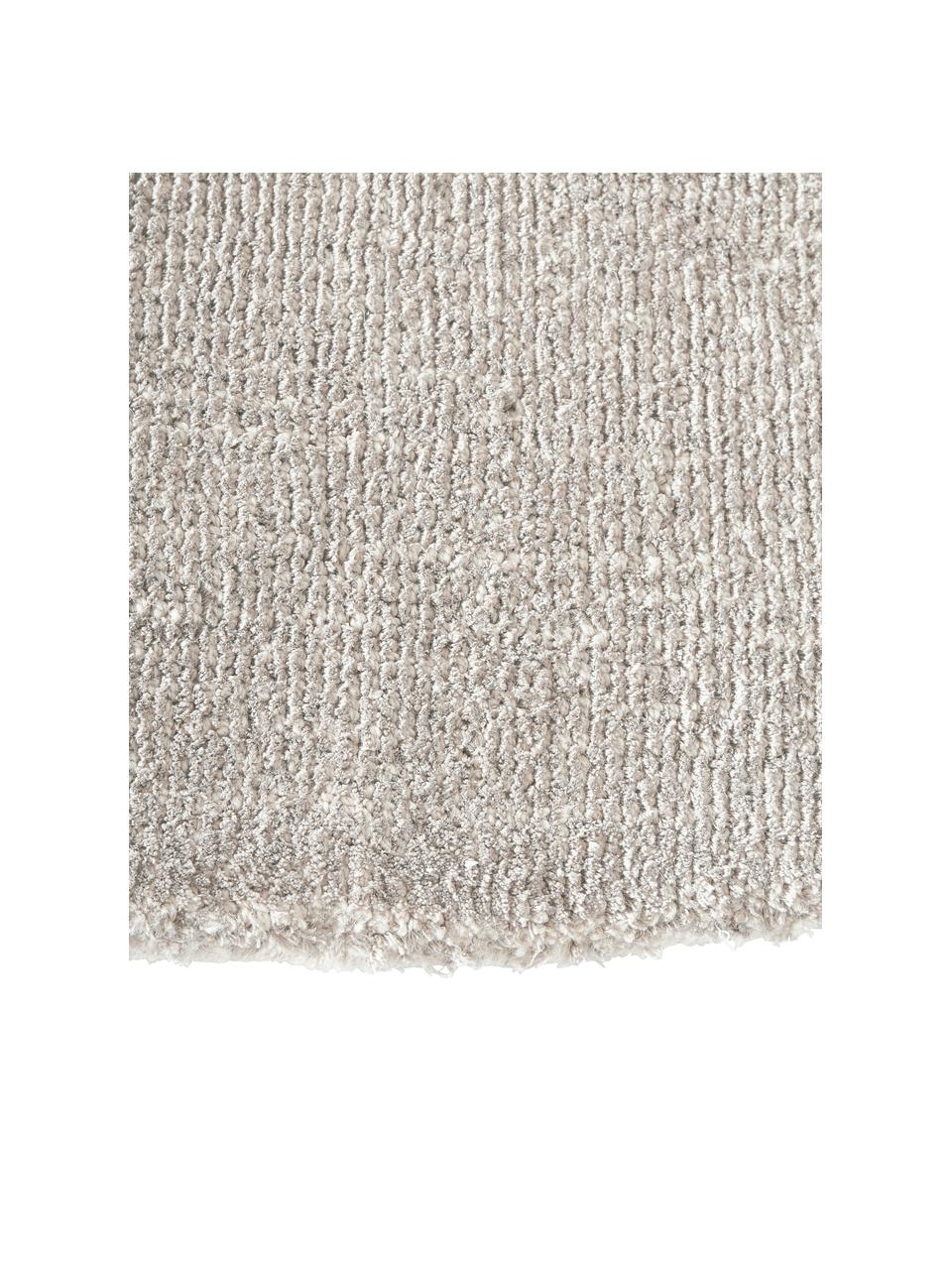 Alfombra artesanal Ainsley, 60% poliéster con certificado GRS
40% lana, Gris claro, Ø 150 cm (Tamaño M)