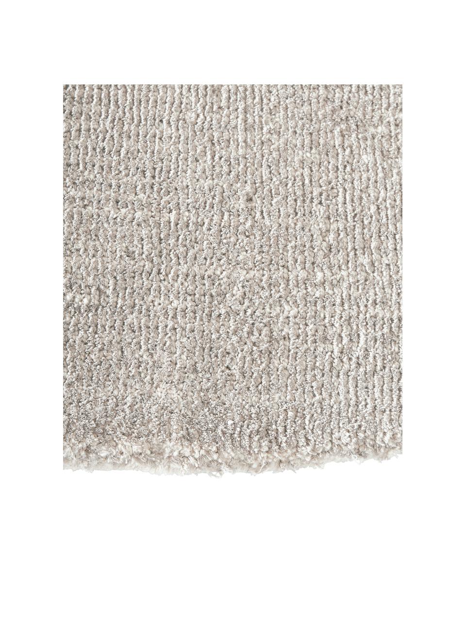 Alfombra redonda artesanal de pelo corto Ainsley, 60% poliéster con certificado GRS
40% lana, Gris claro, Ø 150 cm (Tamaño M)