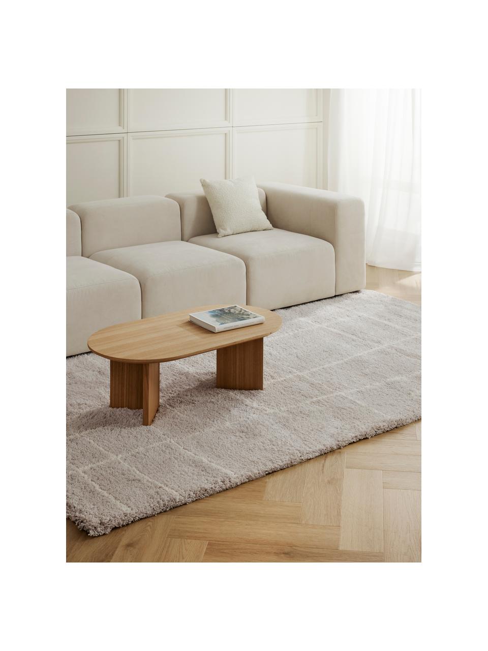 Ručně tkaný načechraný koberec s vysokým vlasem Amelie, Béžová, krémově bílá, Š 160 cm, D 230 cm (velikost M)