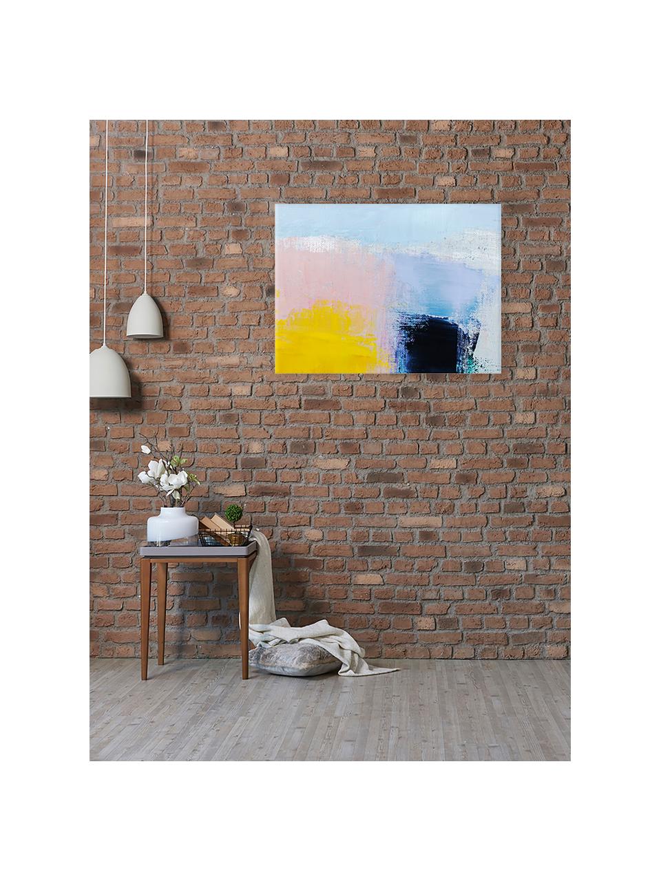 Impression sur toile Abstract Art, Multicolore, larg. 80 x haut. 60 cm