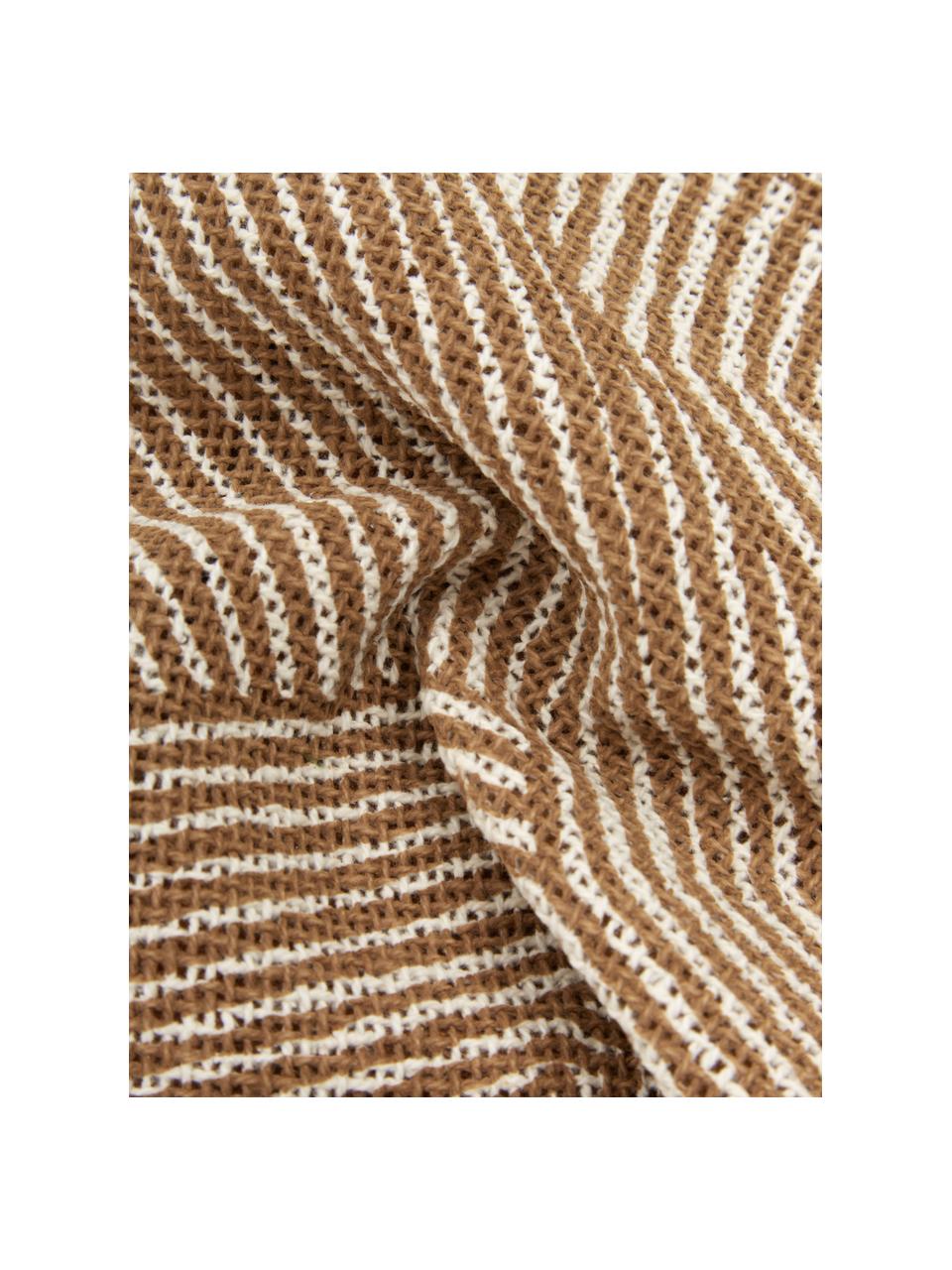 Povlak na polštář s grafickým vzorem Nadia, 100 % bavlna, Béžová, krémově bílá, Š 30 cm, D 50 cm