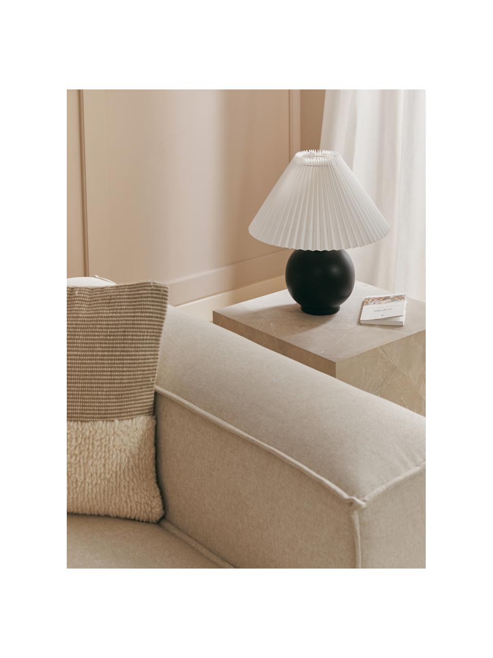 Lámpara de mesa de cerámica Vivid, Pantalla: 100% algodón, Cable: plástico, Negro, Ø 36 x Al 40 cm