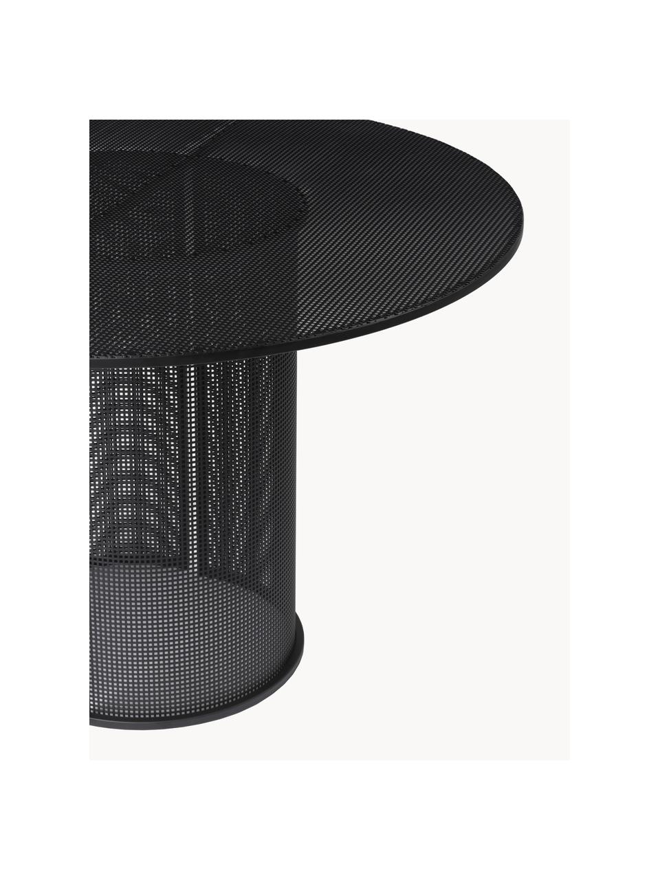 Mesa de comedor redonda para exterior Bauhaus, Acero con pintura en polvo, Negro, Ø 120 x Al 73 cm