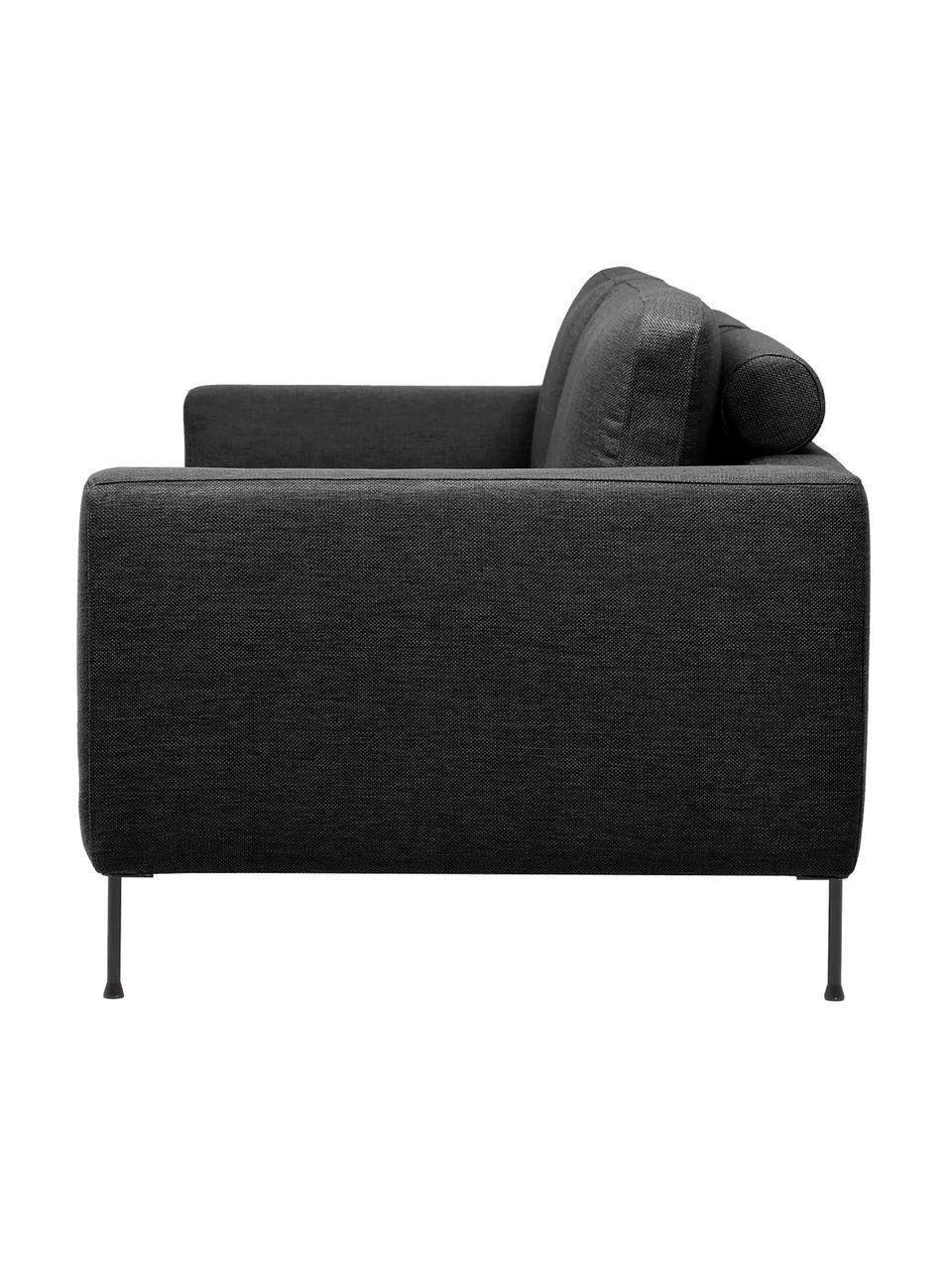 Sofá Cucita (2 plazas), Tapizado: tejido (poliéster) Alta r, Estructura: madera de pino maciza con, Patas: metal pintado, Tejido gris antracita, An 187 x F 94 cm