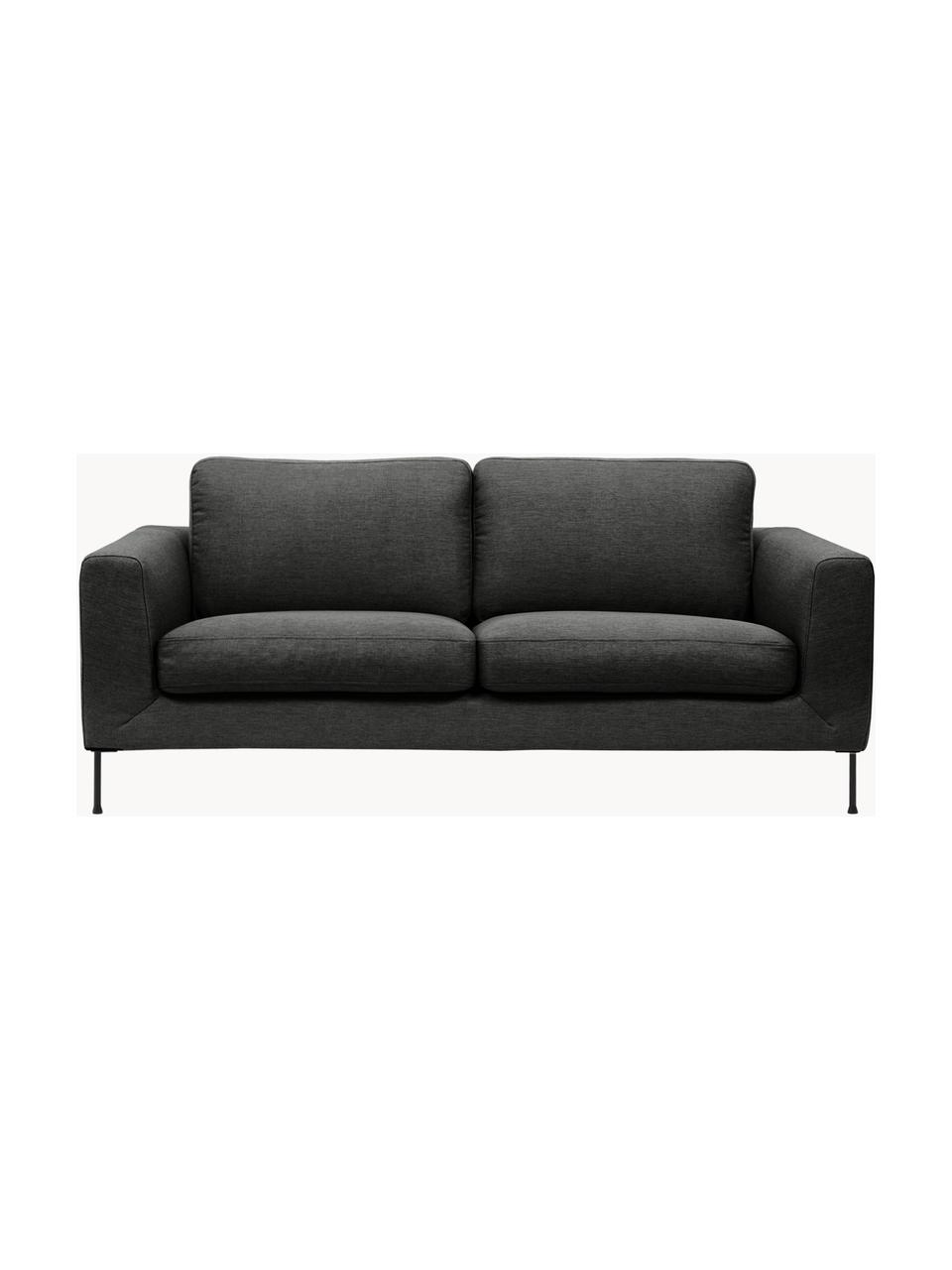 Sofá Cucita (2 plazas), Tapizado: tejido (poliéster) Alta r, Estructura: madera de pino maciza con, Patas: metal pintado, Tejido gris antracita, An 187 x F 94 cm