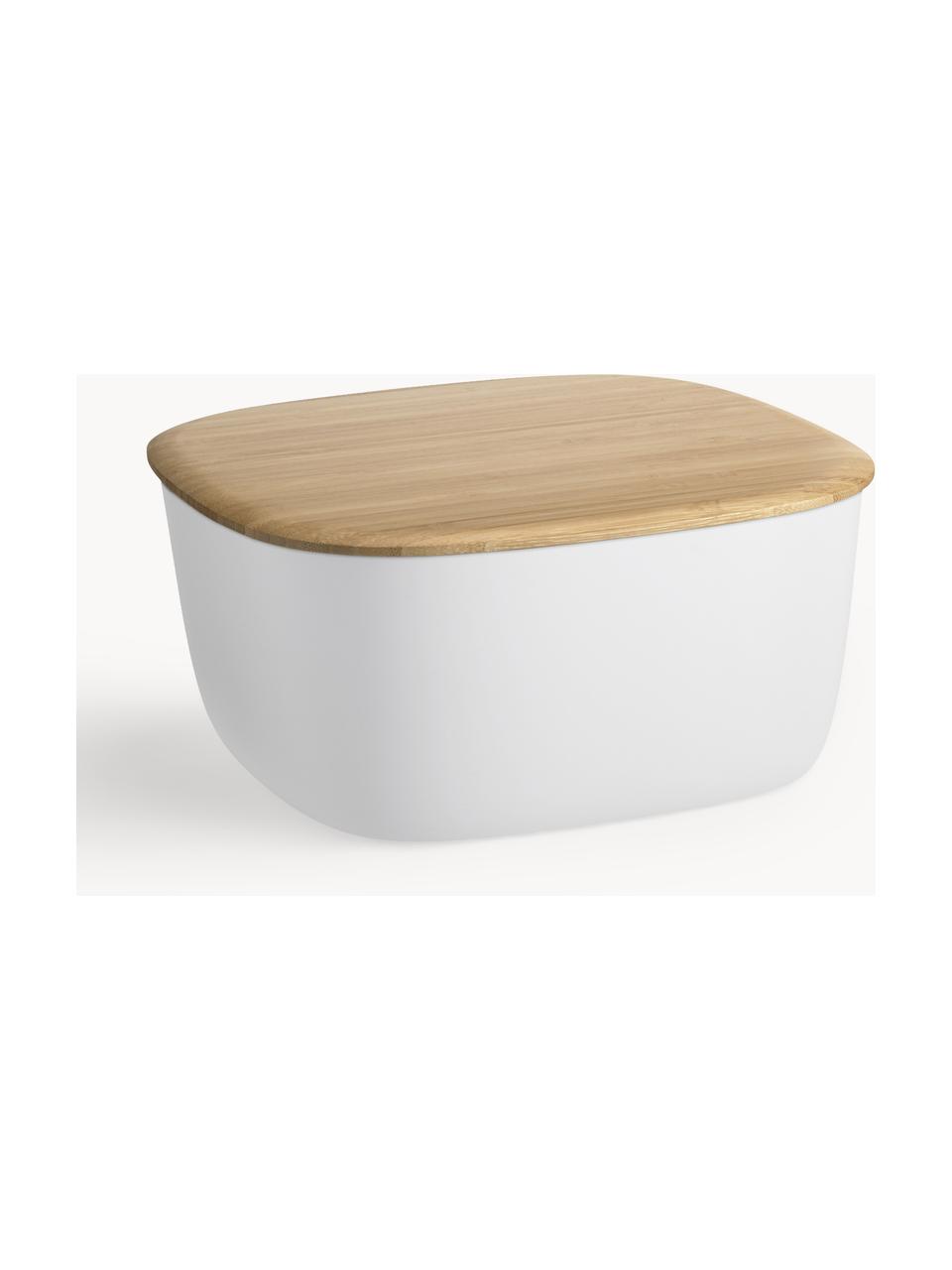 Panera con tapadera de bambú Box It, Blanco, madera de bambú, An 23 x Al 11 cm