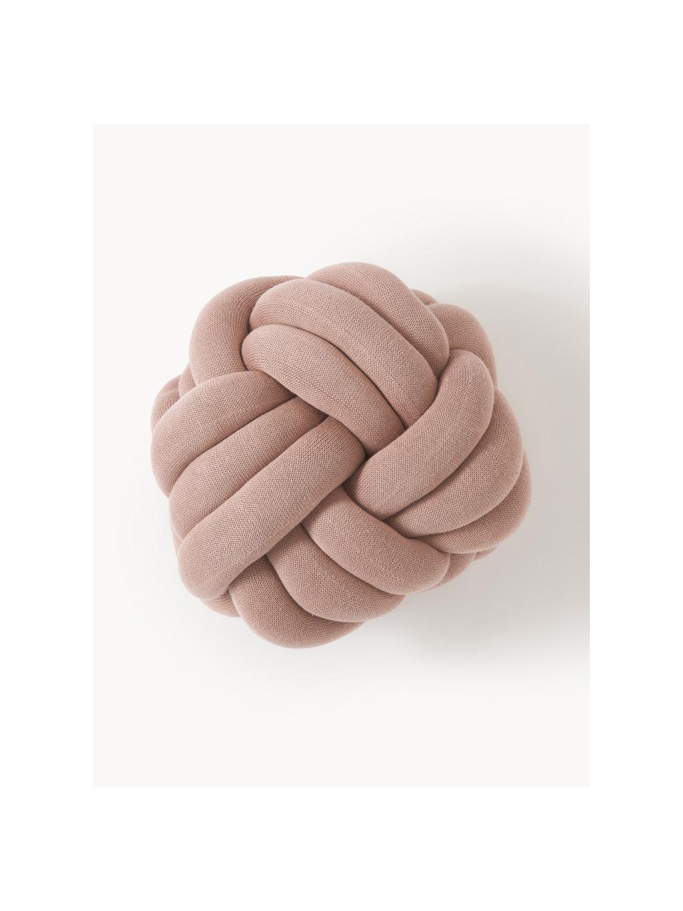 Spletený polštář Twist, Starorůžová, Š 30 cm, D 30 cm