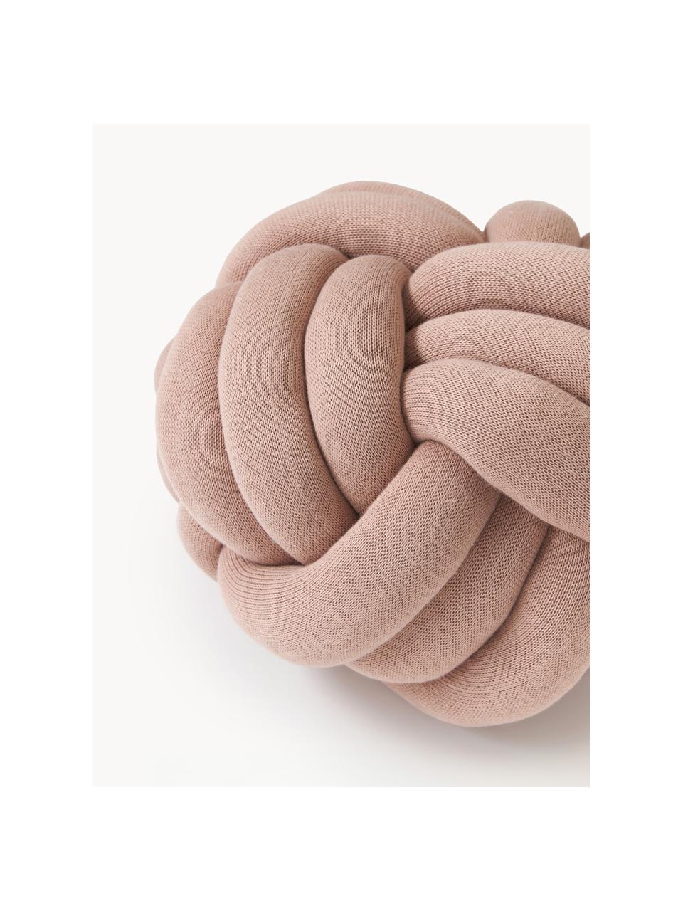 Coussin nœud Twist, Vieux rose, Ø 30 cm