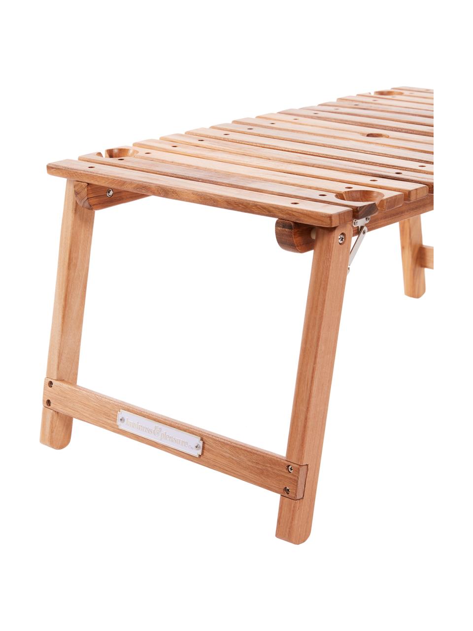 Sklápací záhradný stôl Paknik, Tíkové drevo, Tíkové drevo, Š 71 x V 33 cm