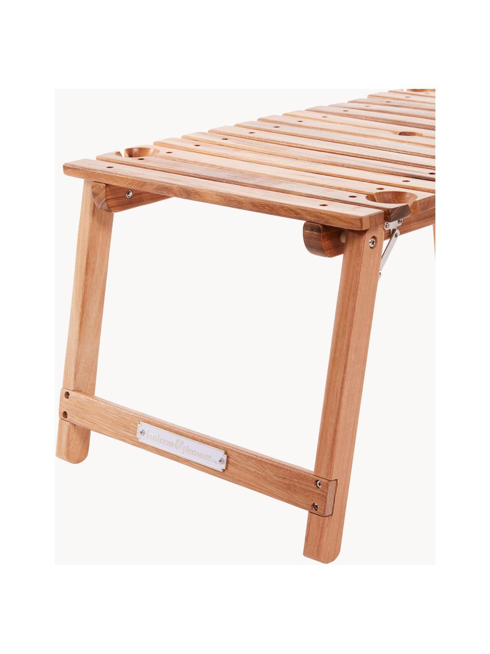 Mesa picnic plegable para exterior de teca Paknik, Madera de teca, Madera de teca, An 71 x Al 33 cm