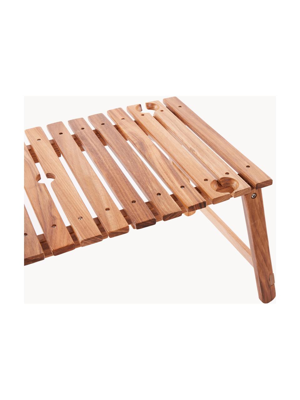 Inklapbaar tuintafel Paknik van teakhout, Teakhout, Teakhout, B 71 x H 33 cm