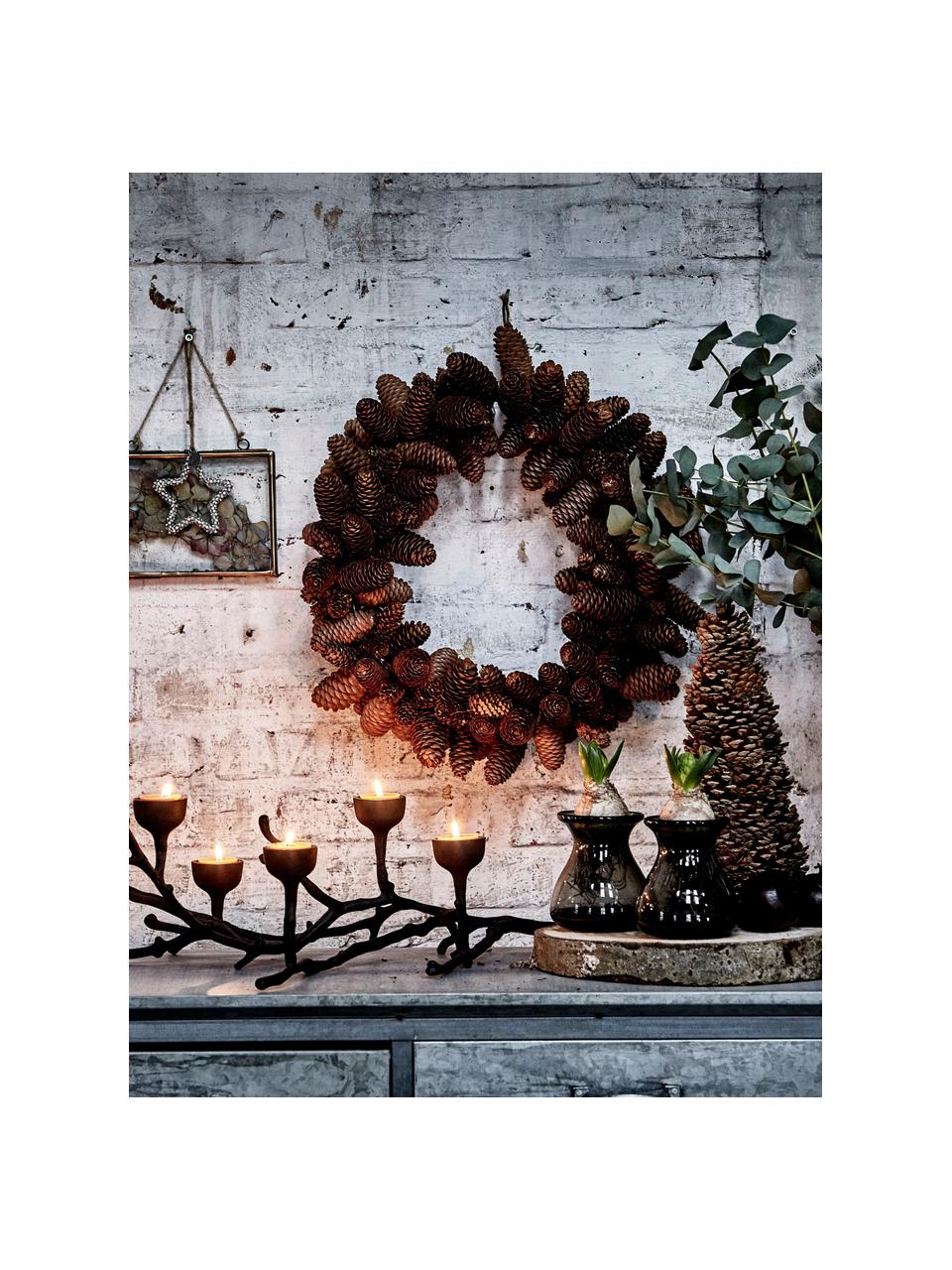 Ręcznie wykonany wieniec świąteczny Eve, Drewno naturalne, Brązowy, Ø 40 cm