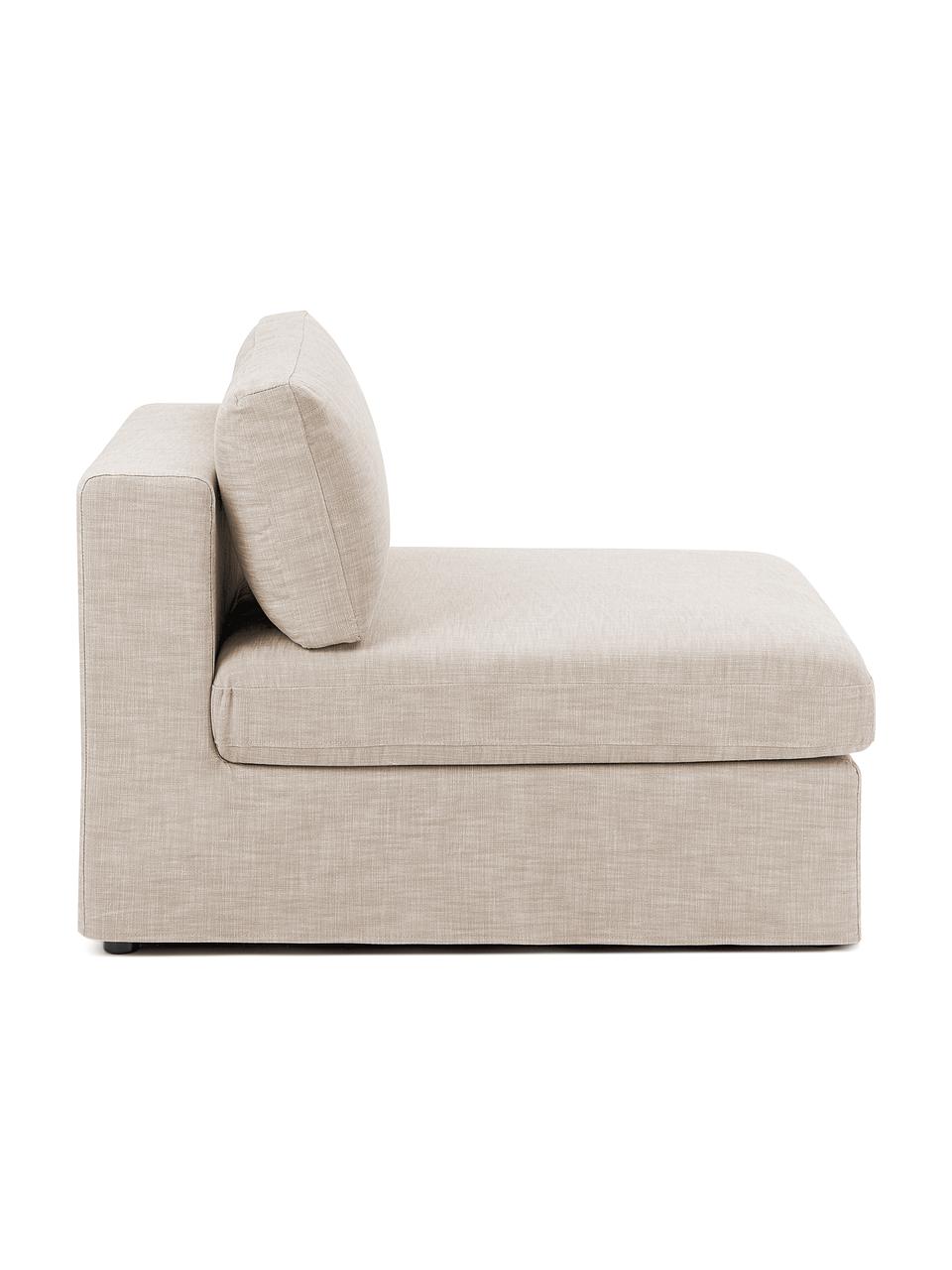 Modulo centrale Russell, Rivestimento: 100% cotone Con 50.000 ci, Struttura: legno di pino massiccio c, Piedini: materiale sintetico, Tessuto taupe, Larg. 103 x Alt. 77 cm