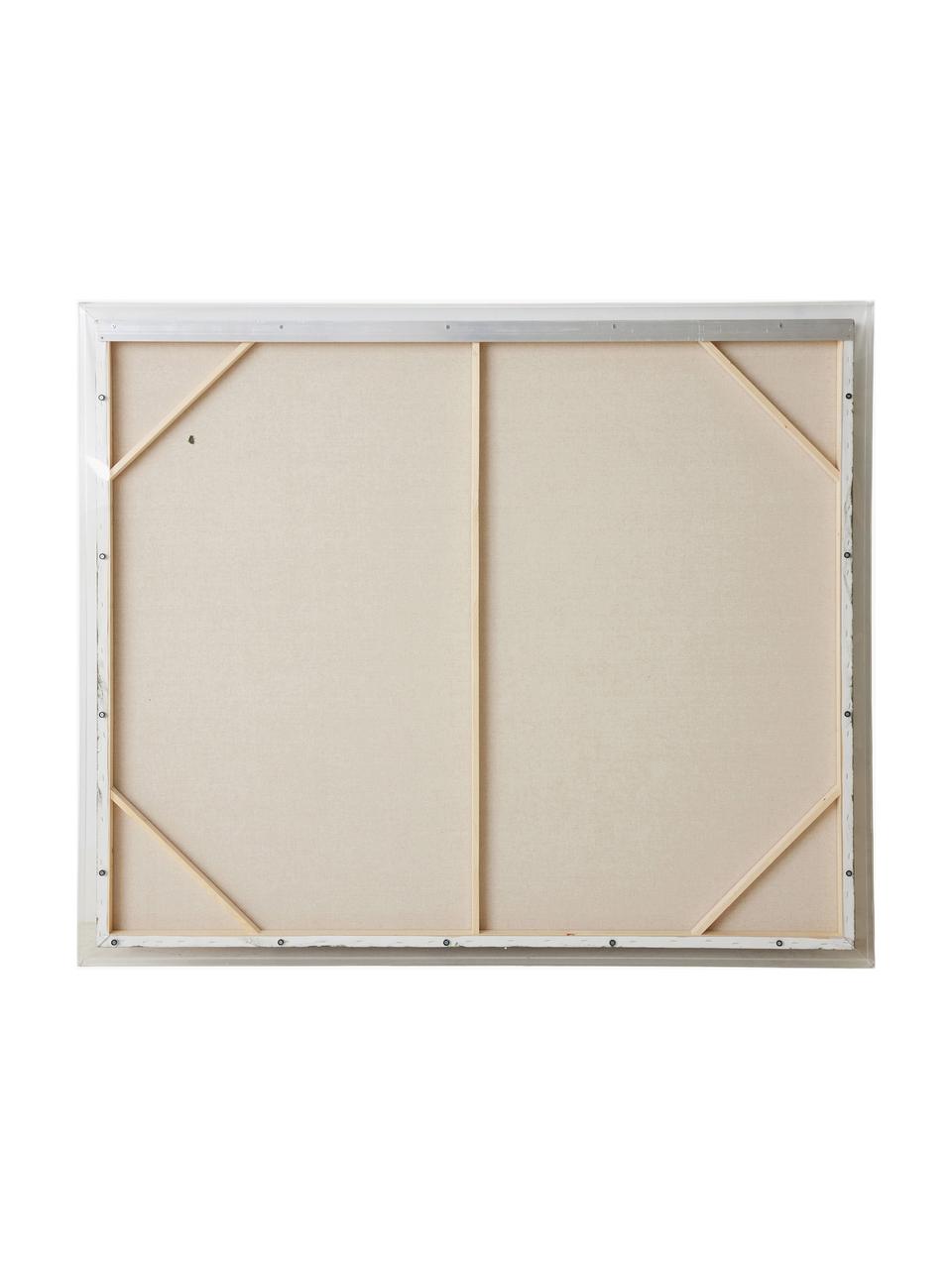 Quadro su tela dipinto a mano con cornice in legno Higher, Cornice: legno laccato, Vacanza, Larg. 152 x Alt. 127 cm