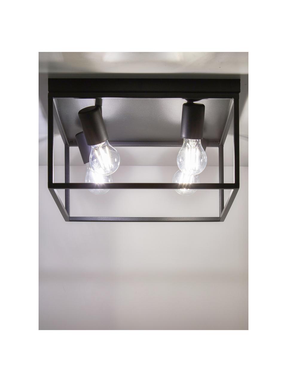 Plafondlamp Silentina, Zwart, B 36 x H 21 cm