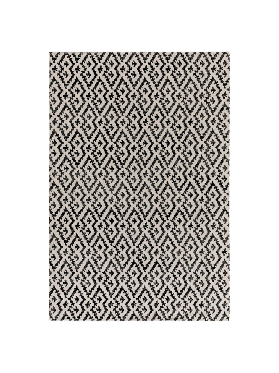 In- & Outdoor-Teppich Jerry im Ethno Look, 100% Polypropylen, Schwarz, Weiß, B 160 x L 230 cm (Größe M)