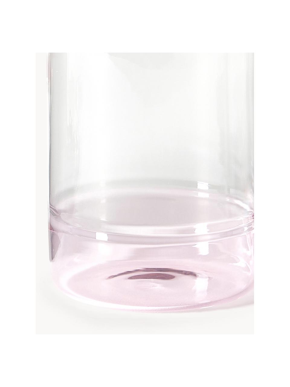 Szklanka ze szkła dmuchanego Kiosk, 6 szt., Szkło, Jasny różowy, Ø 8 x W 10 cm, 380 ml