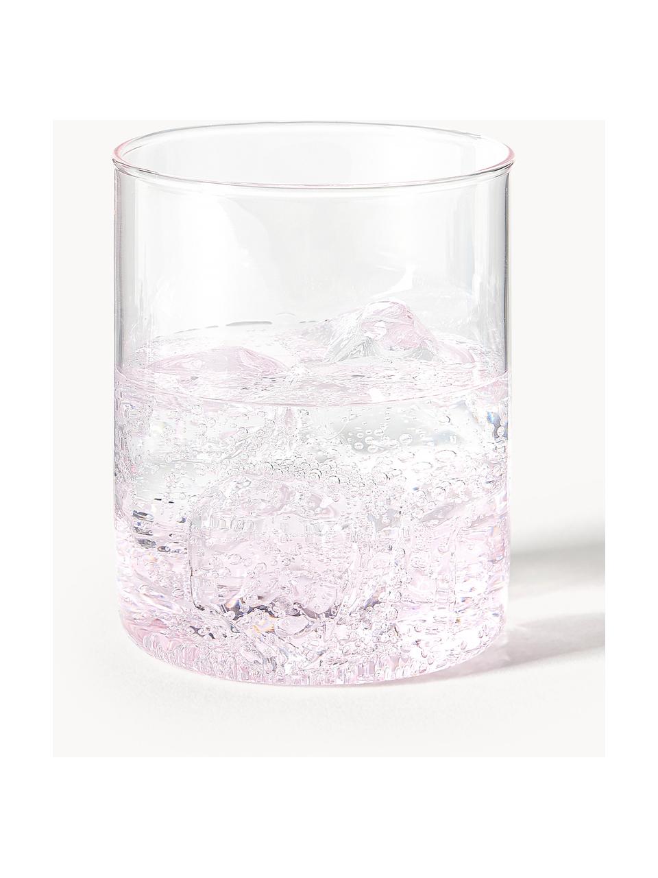 Szklanka ze szkła dmuchanego Kiosk, 6 szt., Szkło, Jasny różowy, Ø 8 x W 10 cm, 380 ml
