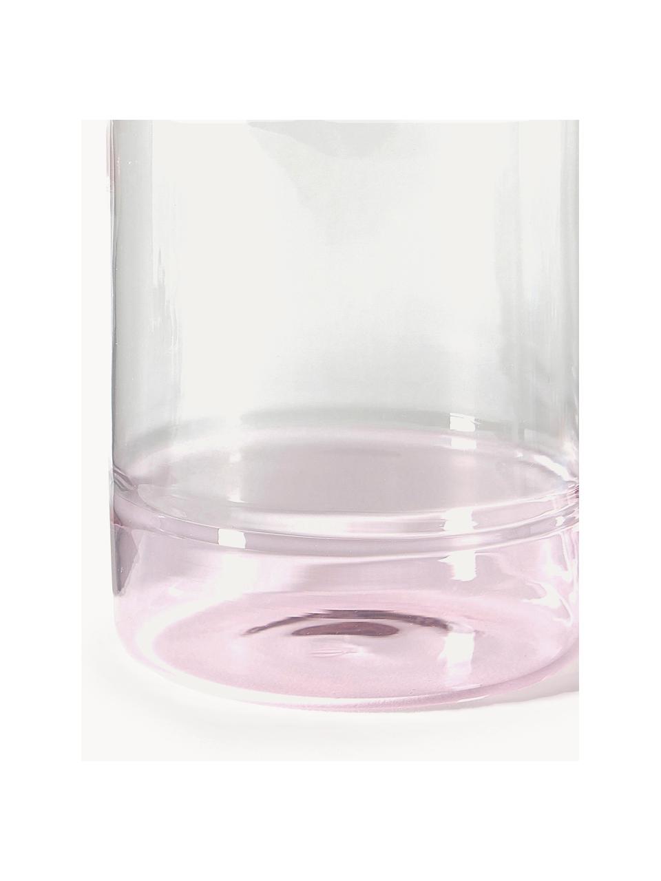 Bicchieri per acqua in vetro soffiato Kiosk 6 pz, Vetro, Rosa chiaro, Ø 8 x Alt. 10 cm, 380 ml