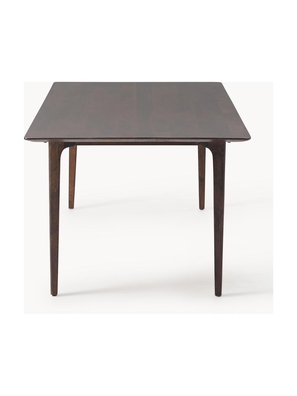 Jedálenský stôl z mangového dreva Archie, v rôznych veľkostiach, Masívne mangové drevo, lakované 

Tento produkt je vyrobený z trvalo udržateľného dreva s certifikátom FSC®., Mangové drevo, Š 160 x H 90 cm
