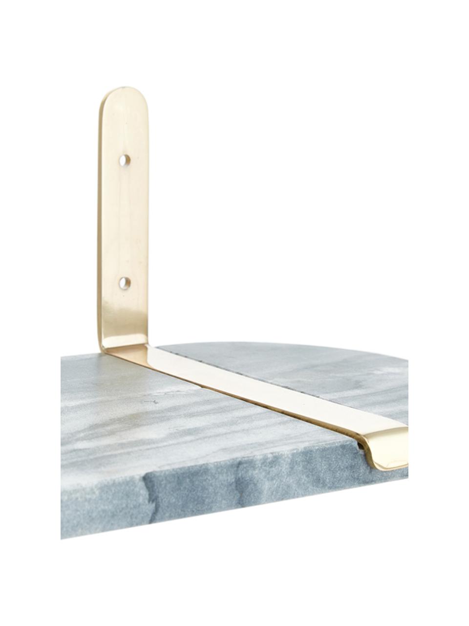 Marmeren wandplank Porter, Plank: marmer, Grijs, B 60 cm x H 16 cm