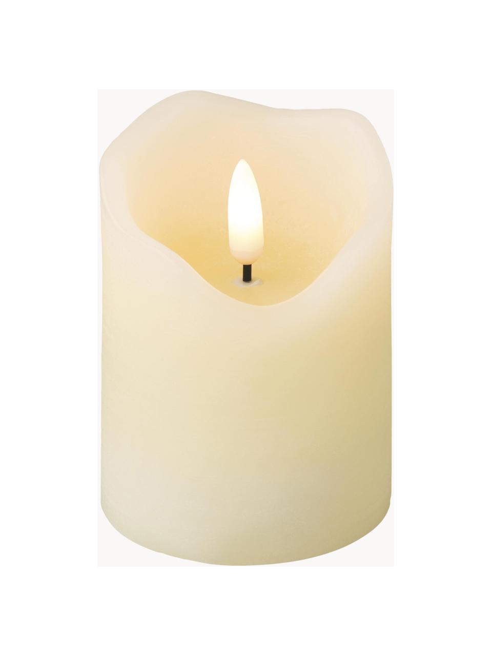 Candele a LED in cera Bona 2 pz, alt. 9 cm, Cera, Bianco crema, Ø 7 x Alt. 9 cm