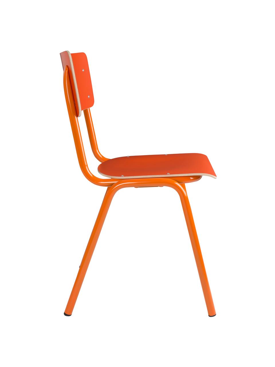 Silla Back to School, Patas: metal, pintado en polvo, Naranja, An 43 x F 49 cm