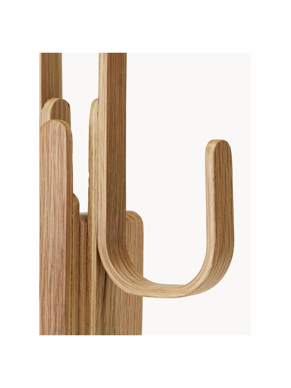 Perchero de pared de madera de caucho Emme, 10 Gancho