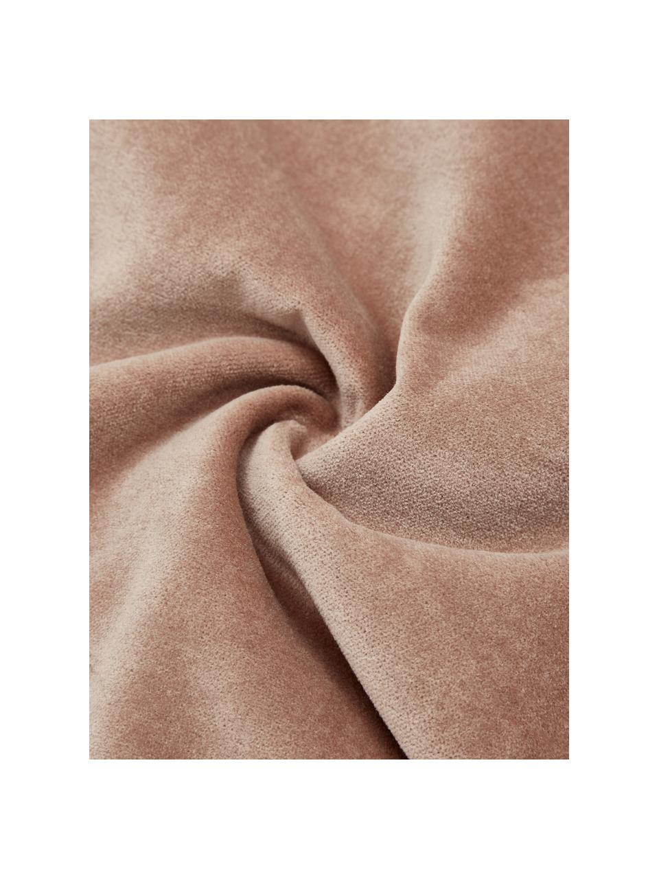 Coussin 45x45 velours Pintuck, Vieux rose