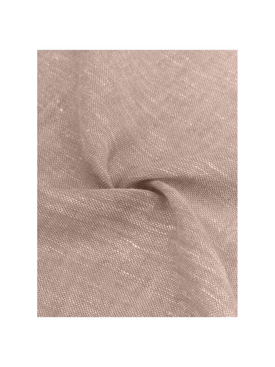 Servilletas de lino Kinia, 4 uds., 55% algodón, 45% lino, Rosa palo, An 45 x L 45cm