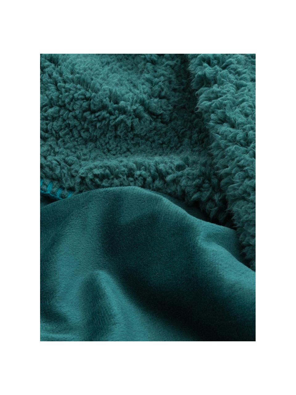 Kunstfell-Plaid Lammy, Vorderseite: Polyester (Kunstfell), Rückseite: Polyester, Tannengrün, 150 x 200 cm