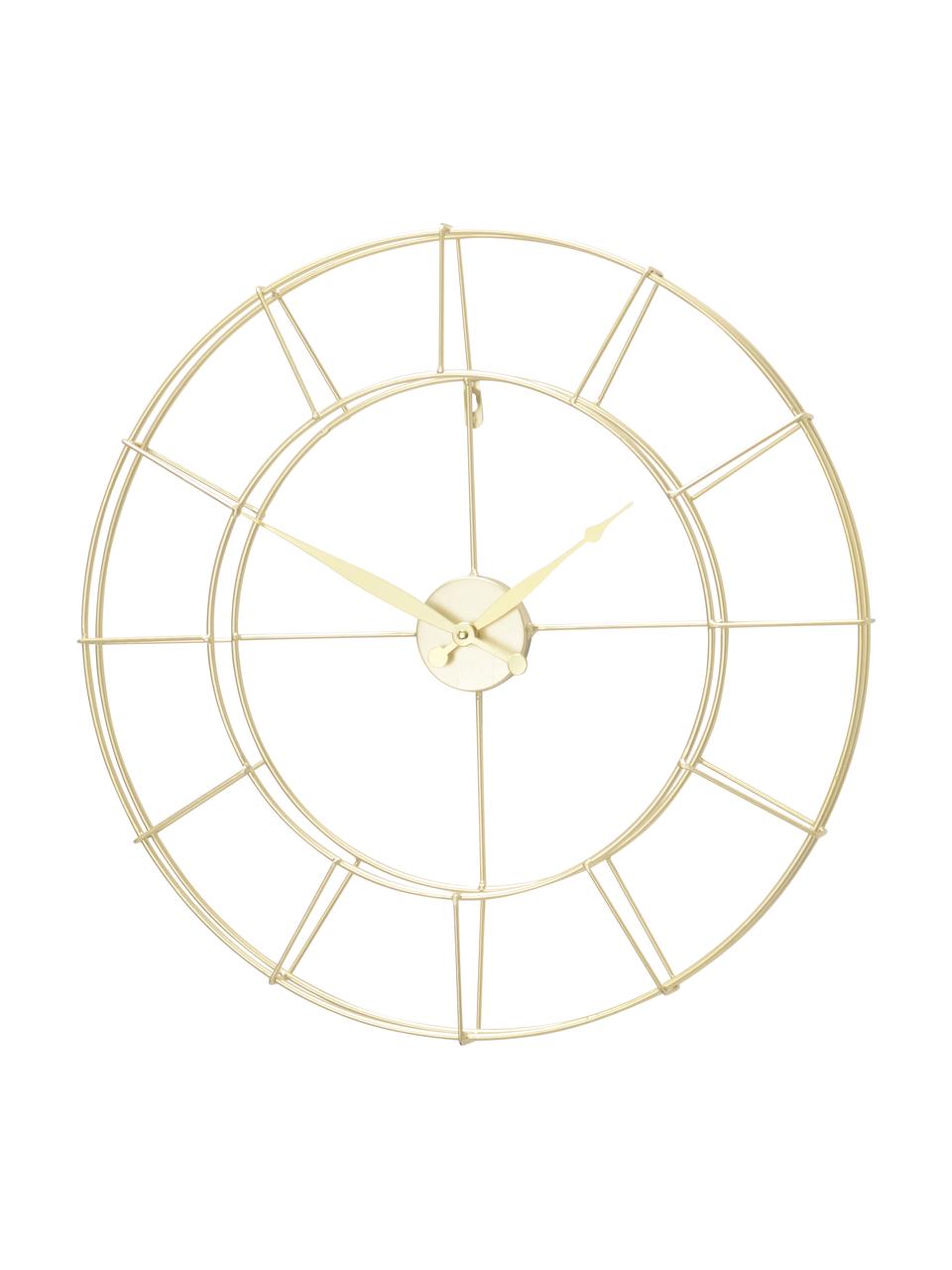 Reloj de pared Alisha, Metal recubierto, Dorado, Ø 57 cm