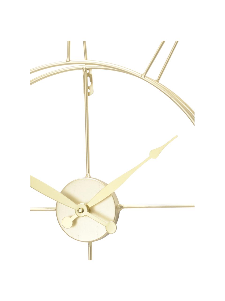 Zegar ścienny Alisha, Metal powlekany, Odcienie złotego, Ø 57 cm