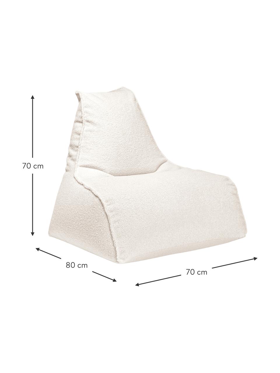 Kreslo z buklé Woolly, Buklé lomená biela, Š 70 x H 80 cm