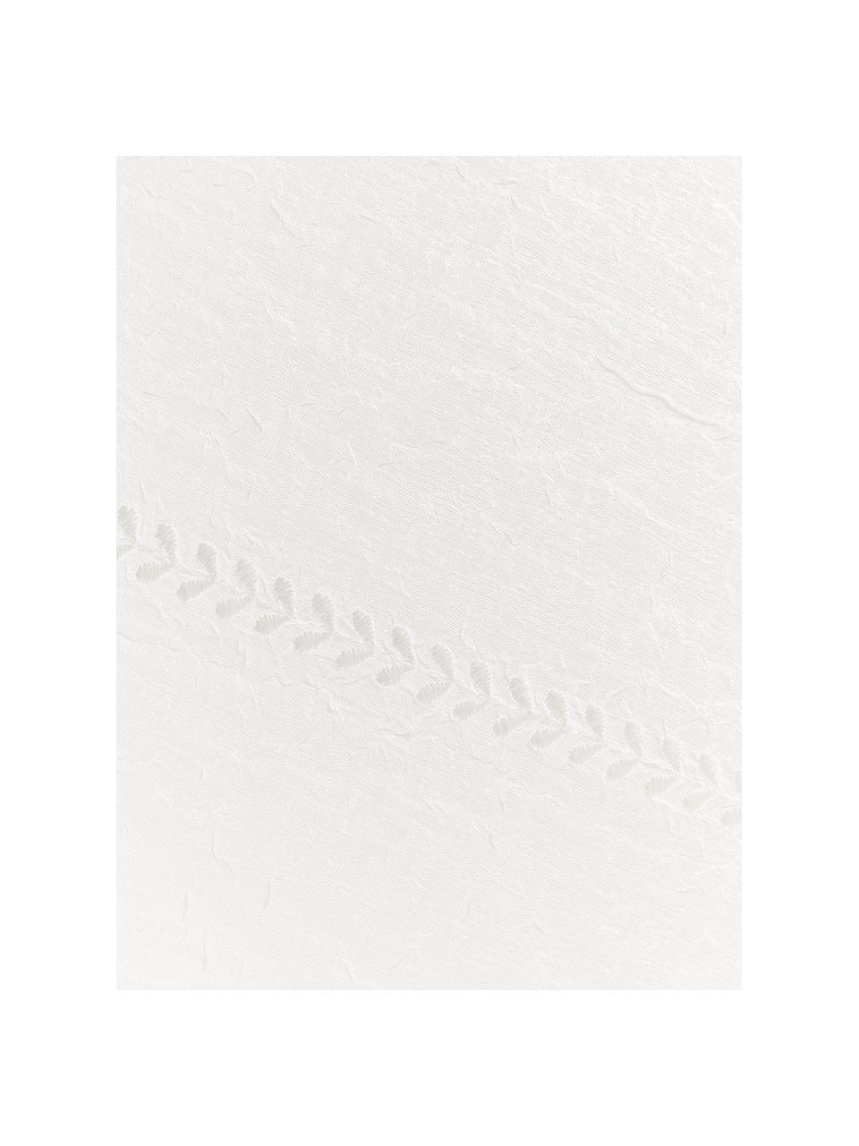 Geborduurd tafelkleed Bilia met geschulpte zoom en borduursel, 100% polyester, Gebroken wit, Voor 6 - 10 personen (B 160 x L 320 cm)