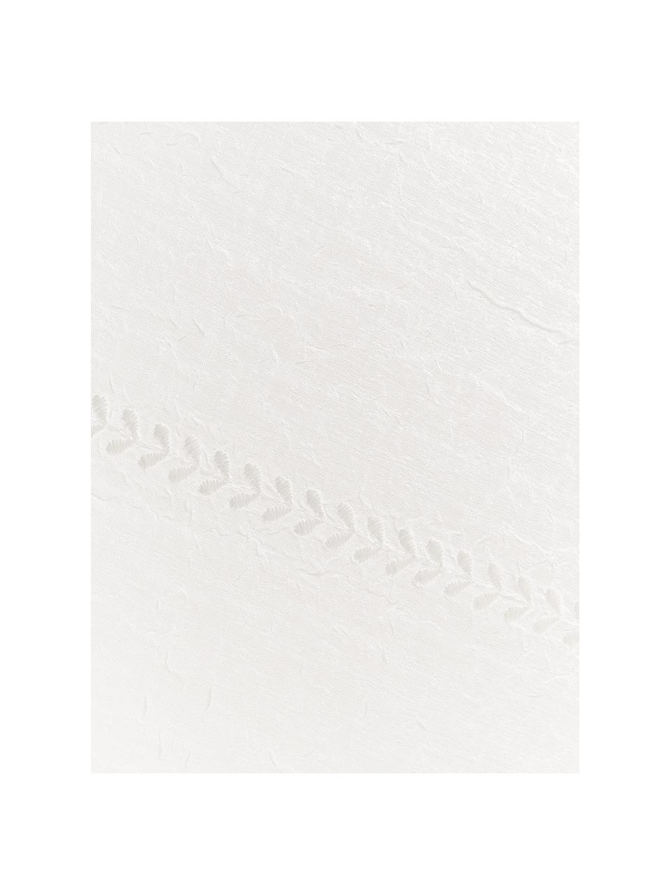 Nappe brodée avec ourlet festonné Bilia, 100 % polyester, Blanc cassé, Pour 6 à 10 pers. (larg. 160 x long. 320 cm)