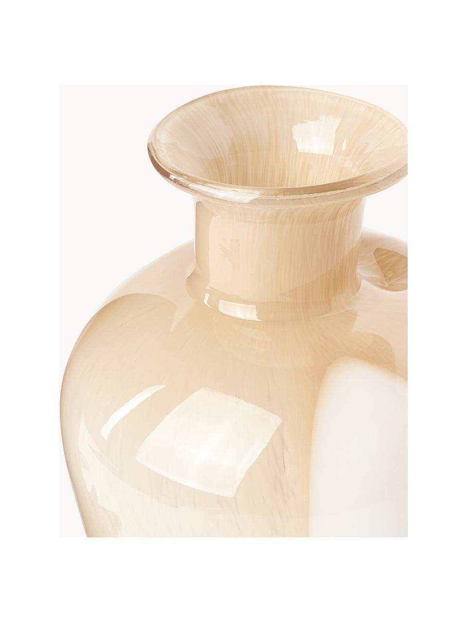 Vase en verre Ottilie, Verre, Jaune, blanc, Ø 15 x haut. 24 cm