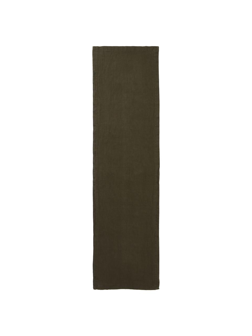 Bieżnik z lnu Pembroke, 100% len, Zielony, S 40 x D 150 cm