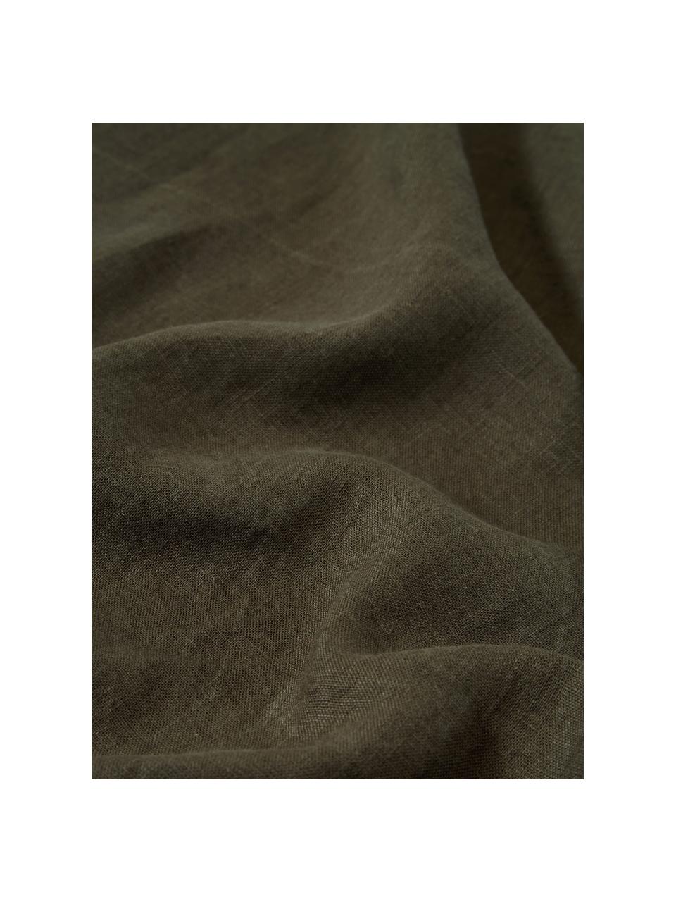 Camino de mesa de lino Pembroke, 100% lino, Verde, An 40 x L 150 cm