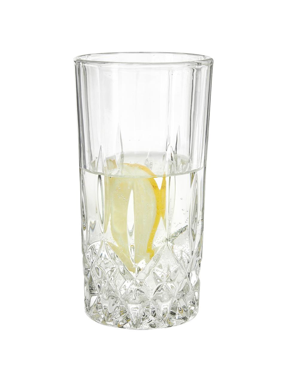 Verre à longdrink cristal George, 4 pièces, Verre, Transparent, Ø 8 x haut. 15 cm, 380 ml
