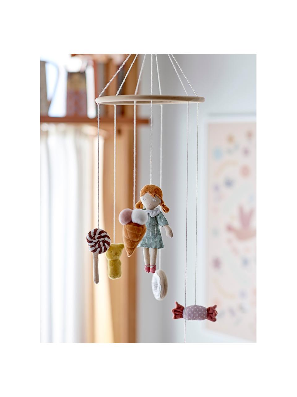 Móvil de algodón Rosana, Funda: 100% algodón, Multicolor, Ø 21 x Al 50 cm