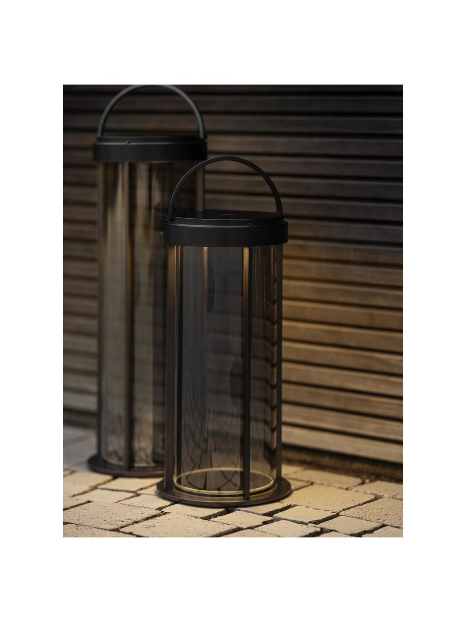 Lampe à poser d'extérieur LED mobile à intensité lumineuse variable Mituro, Transparent, noir, Ø 17 x haut. 35 cm