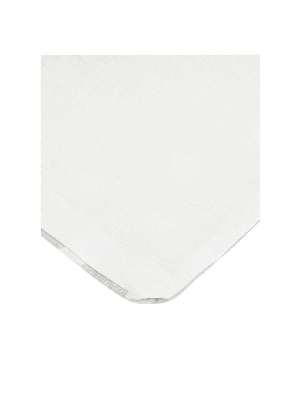 Parure copripiumino in cotone Vale, Cotone, Fronte: grigio, bianco Retro: bianco, 250 x 200 cm