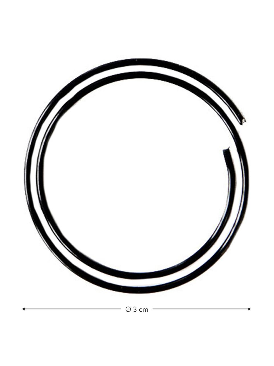 Trombone Geometria, 9 élém., Métal, laqué, Noir, larg. 3 x haut. 3 cm