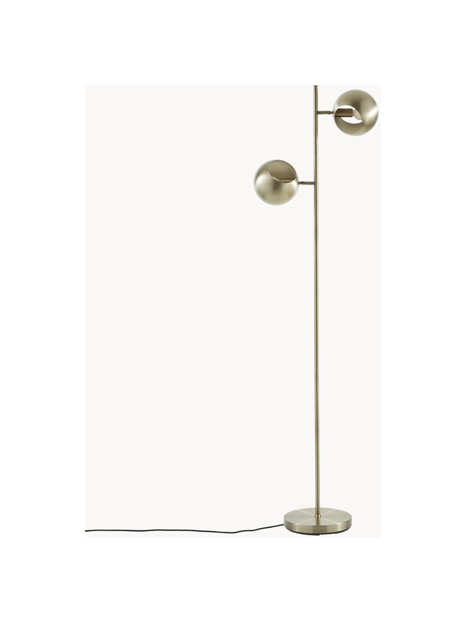 Lámpara de lectura de latón Edgar, Pantalla: metal pintado, Cable: plástico, Bolas: plateado Enganche: plateado, Al 145 cm