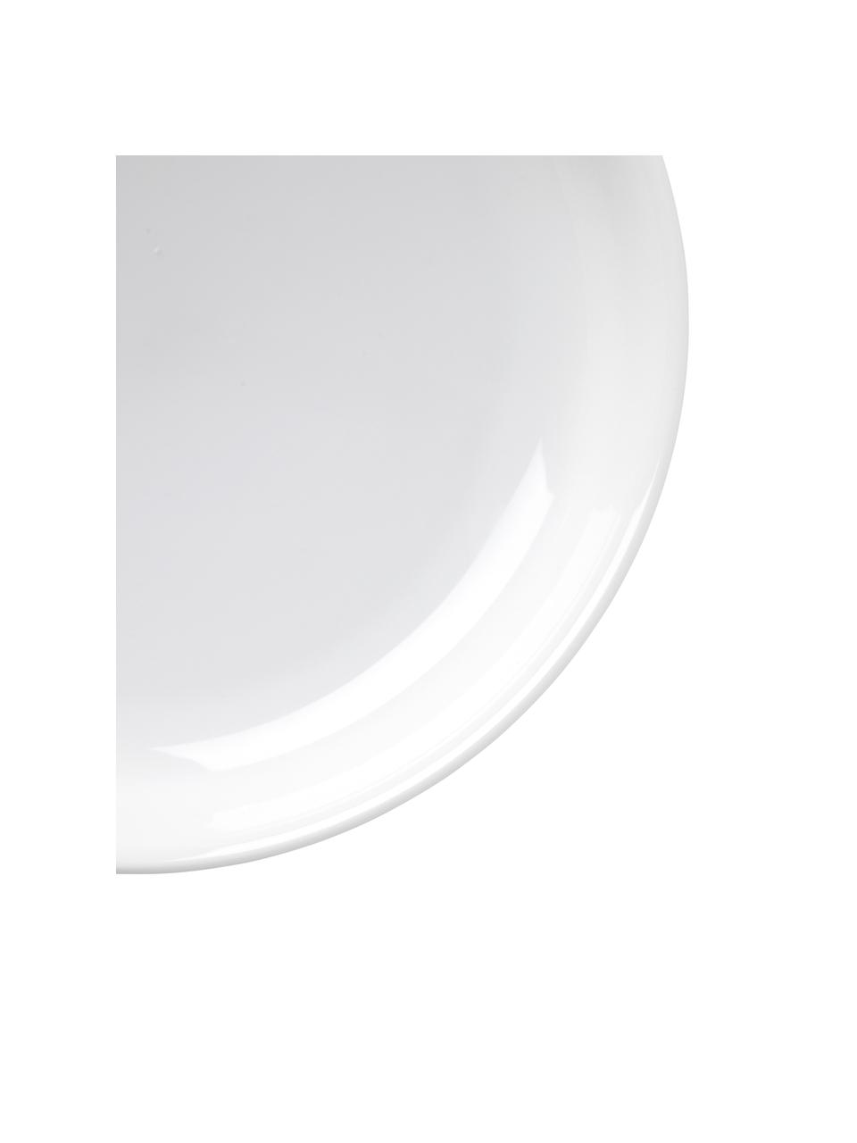 Set 4 piattini da dessert in porcellana con motivo a rilievo Rhombe, Porcellana, Bianco, Ø 16 x Alt. 4 cm