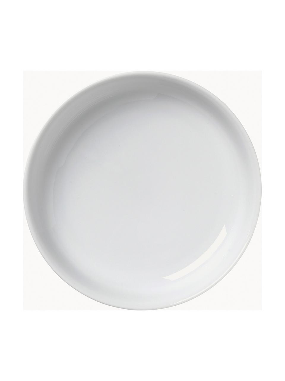 Assiettes à dessert en porcelaine avec motif texturé Rhombe, 4 pièces, Porcelaine, Blanc, Ø 16 x haut. 4 cm