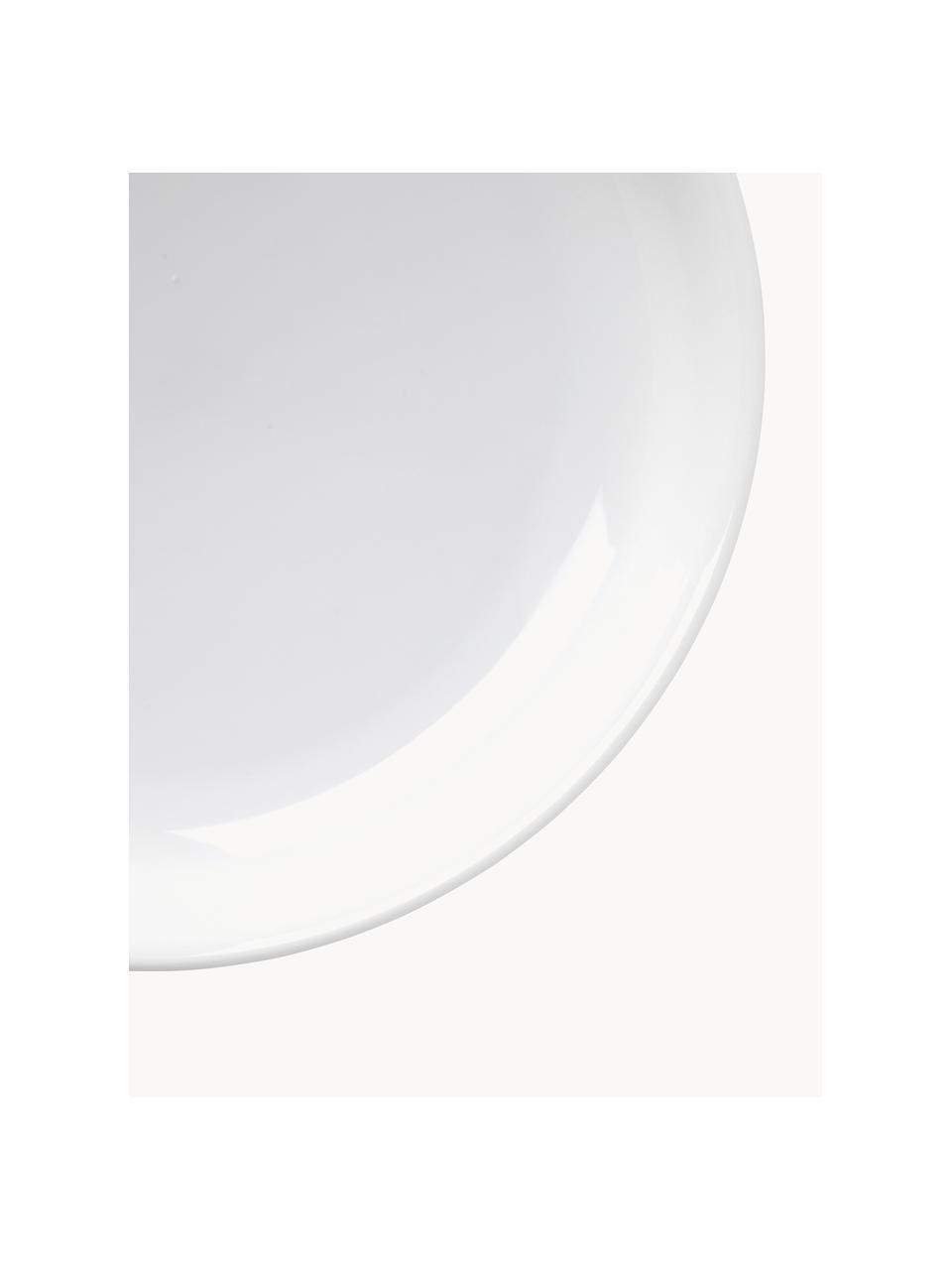 Platos postre de porcelana con relieves Rhombe, 4 uds., Porcelana, Blanco, Ø 16 x Al 4 cm