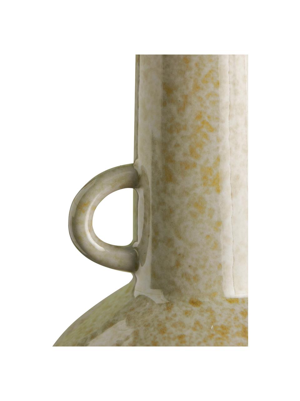 Grand vase en grès Linn, Grès cérame, Beige, Ø 17 x haut. 41 cm